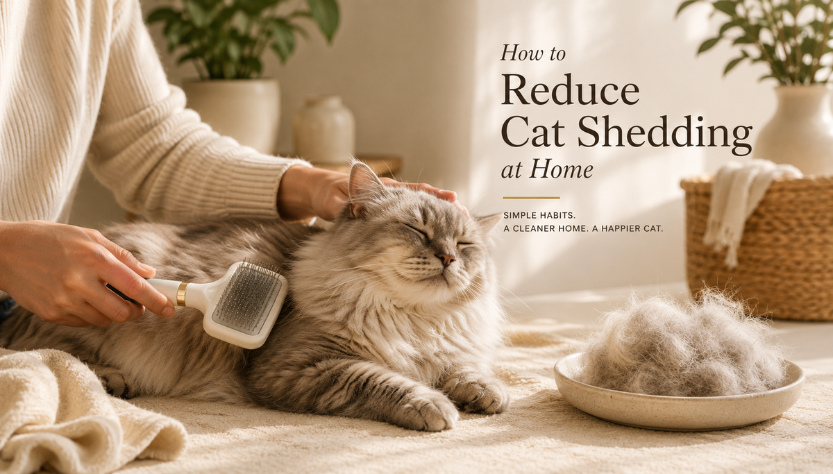 How to Reduce Cat Shedding at Home